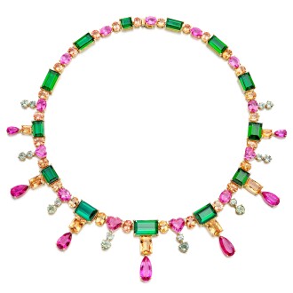 View 1 of Lot 204: Gem Set Necklace | 彩色寶石項鏈