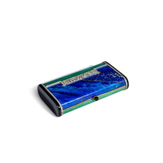 View 1 of Lot 426: Minaudière lapis lazuli, jade, onyx et diamants 