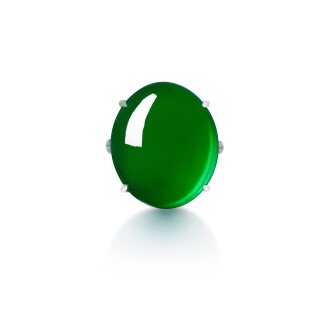 View 1 of Lot 1925: Jadeite and Diamond Ring | 天然翡翠 配 鑽石 戒指