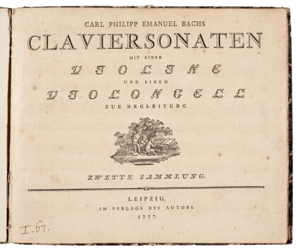Catalog image of C. P. E. Bach. Claviersonaten mit einer Violine und einem Violoncell...Zweite S…