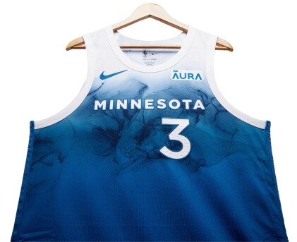 View 1 of Lot 25: Jaden McDaniels Minnesota Timberwolves 2023-2024 In-Season Tournament Game Issued City Edition Jersey 