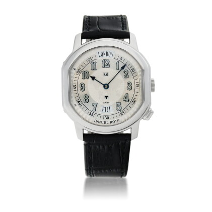 Catalog image of daniel roth | metropolitan 24 cities, ref 875.x.10 stainless steel world-time w…