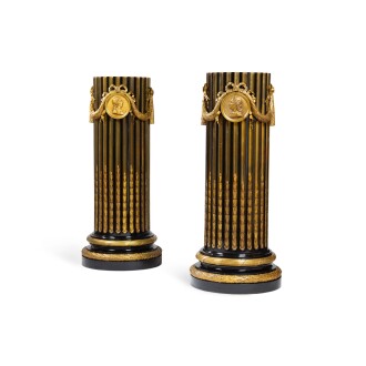 View 1 of Lot 528: A large pair of Louis XVI style pedestals, after a model by René Dubois, first half 19th century