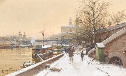 Catalog image of eugène galien-laloue | quai de la seine, paris