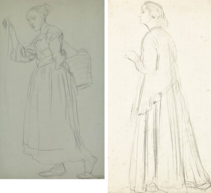 Catalog image of augustus john, r.a. | dorelia standing; equihen fishergirl