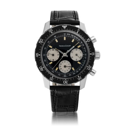Catalog image of jaeger lecoultre | 'shark', ref 2643, stainless steel chronograph wristwatch ci…