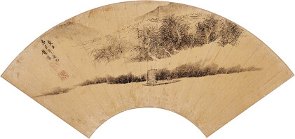 Catalog image of Gong Xian 1619-1689 龔賢 | Sailing along the River 近岸孤舟