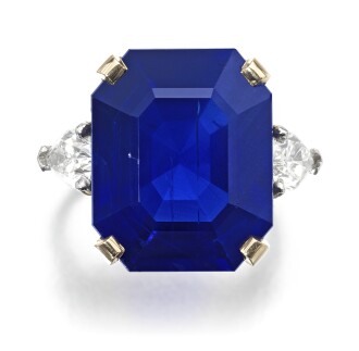 View 1 of Lot 120: Bulgari | Sapphire and diamond ring | 寶格麗 | 藍寶石配鑽石戒指