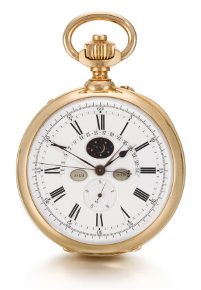 Catalog image of breguet [寶璣] | a fine and extremely rare pink gold open-faced two-train perpetu…