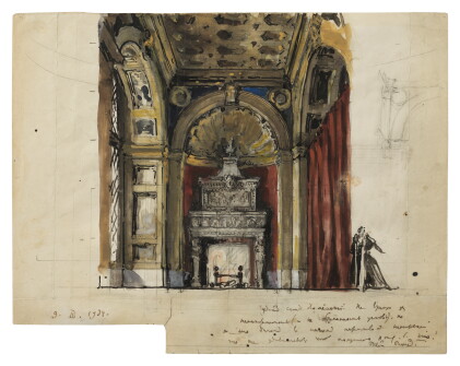 Catalog image of alexandre benois | set design for a decor, possibly for diane de poitiers