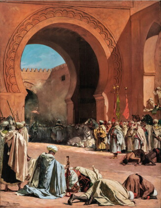 Catalog image of jean-joseph benjamin-constant | the king of morocco leaving to receive a europe…