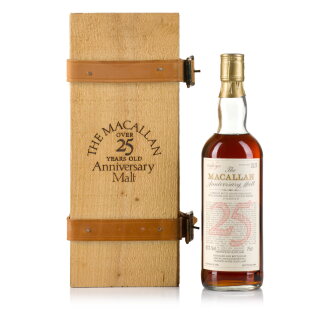 View 1 of Lot 10: The Macallan 25 Year Old Anniversary Malt 43.0 abv 1958 (1 Bottle 75cl)