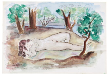 Catalog image of Nu couché dans un paysage à Saint-Tropez