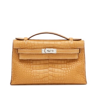 View 1 of Lot 397: Mimosa Kelly Pochette in Matte Alligator Mississippiensis with Palladium Hardware, 2012