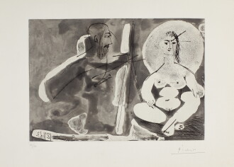 View 1 of Lot 117: Peintre et modèle. II (B. 1134; Ba. 1131)