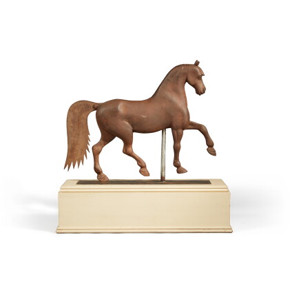 Catalog image of Fine Full-Bodied Cast-Iron Formal Horse Weathervane, Probably New York, Circa 1890