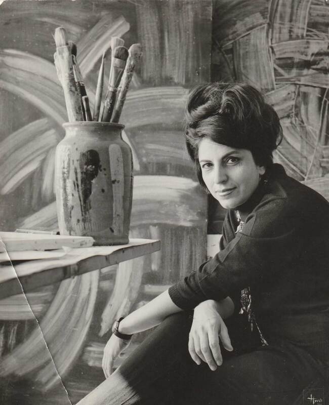 Behjat Sadr in her studio. Image courtesy of the family