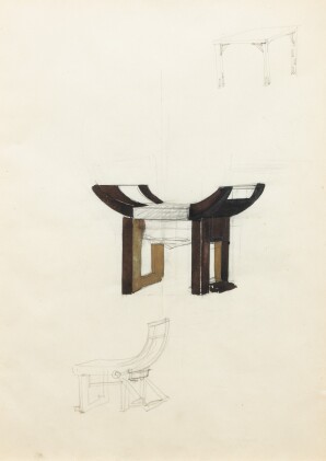 View 1 of Lot 26: Project for a stool, circa 1925