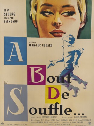 A Bout de Souffle / Breathless (1959) Poster, French, Style B