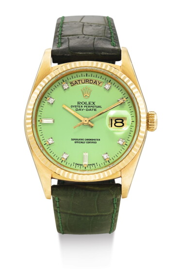 DAY-DATE, REF 18038YELLOW GOLD AND DIAMOND-SET WRISTWATCH WITH D