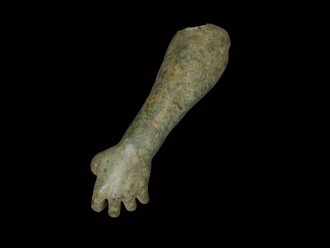 View 1 of Lot 200: A Roman Bronze Left Forearm of a Child, circa 2nd Century A.D.
