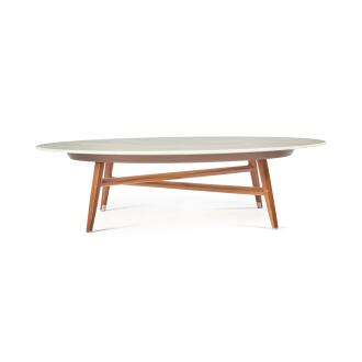 View 1 of Lot 117: Les Necessaires d'Hermès Ivory Onyx and Oak Large Satellite Coffee Table 