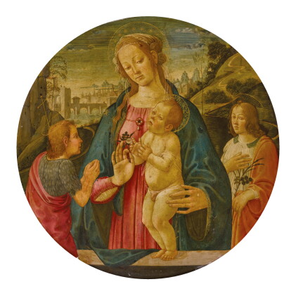 Catalog image of jacopo del sellaio | madonna and child with an adoring st. john the baptist, at…
