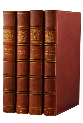 Catalog image of winston s. churchill | a history of the english-speaking peoples. london: casse…