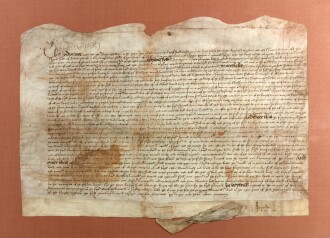 View 1 of Lot 236: Henry VIII | Document signed, granting lands to Humfrey Tyrell, 15 May 1541