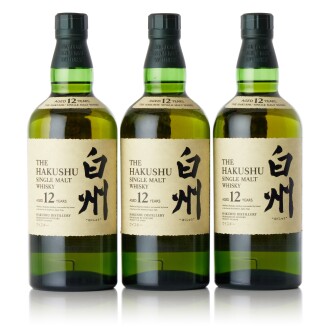 View 1 of Lot 6274: 白州 The Hakushu 12 Year Old 43.0 abv NV (3 BT70)