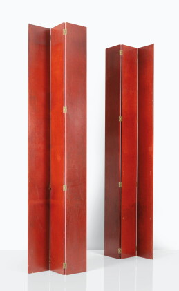 Catalog image of jean dunand | a pair of three panel screens [paire de paravents à trois feuilles]
