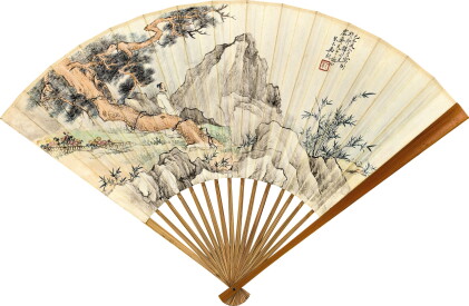 Catalog image of wu qinmu 吳琴木 | scholar appreciating chrysanthemum 撫松賞菊