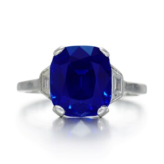 View 1 of Lot 139: Garrard & Co. | Sapphire and diamond ring, 1960s