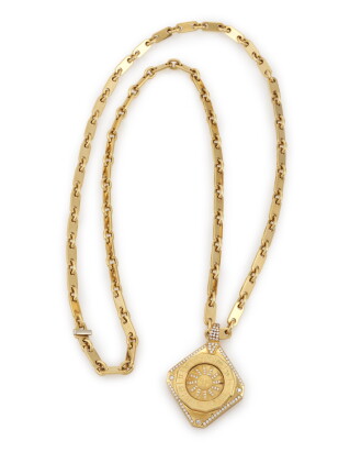 Catalog image of diamond pendant-necklace (collana con pendente in diamanti)