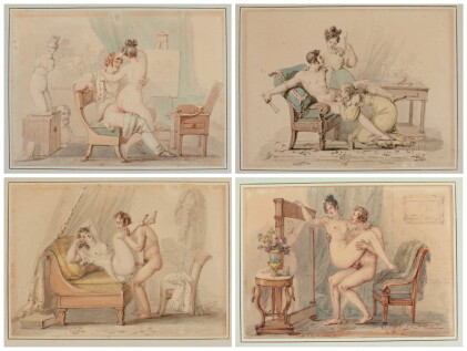 Catalog image of paul-marc-joseph chenavard | a) the artist's studio b) blowing bubbles c) head …