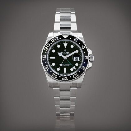 Catalog image of GMT-Master II 'stickered', reference 116710LN Montre bracelet à double fuseau h…