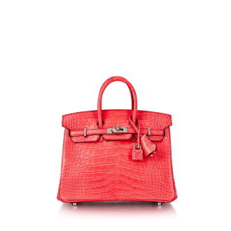 View 1 of Lot 8359: Bougainvilliers Matte Alligator Birkin 25 Palladium Hardware, 2019