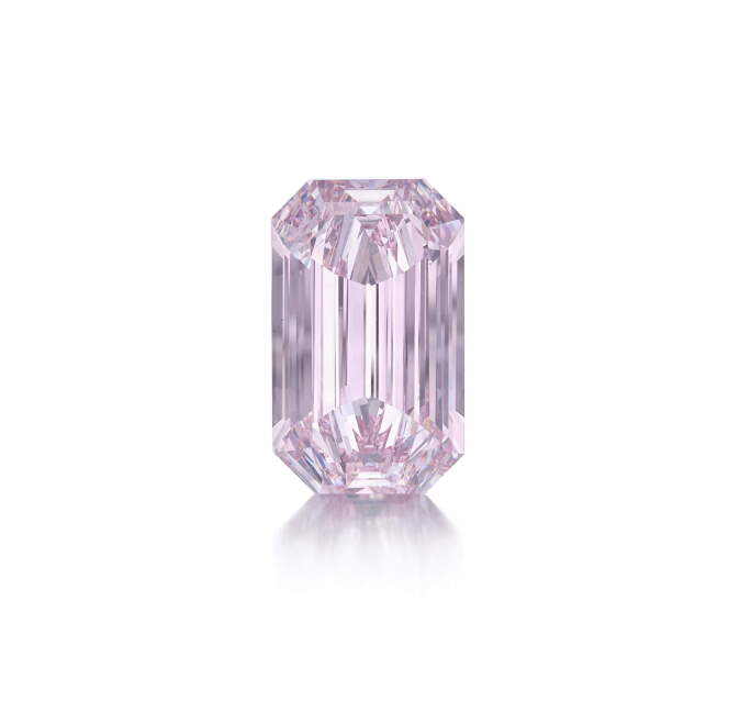 Emerald Cut Fancy Intense Purplish Pink Diamond 