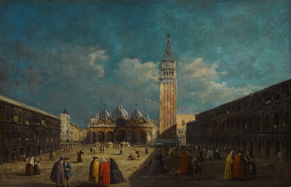 Catalog image of Piazza San Marco and the Campanile with townspeople