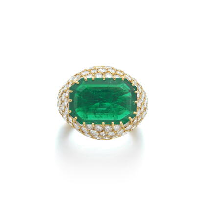 Catalog image of Emerald and diamond ring, 1960s