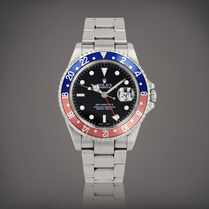Catalog image of 'Pepsi' GMT-Master II, reference 16710 Montre bracelet en acier avec deux fusea…