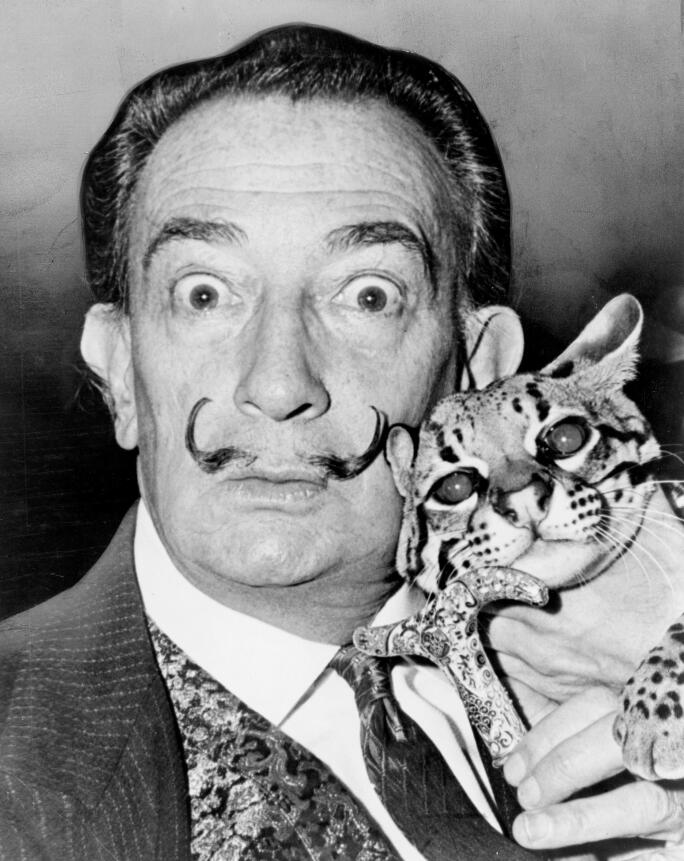 Salvador Dali, portrait by Roger Higgins, 1965.