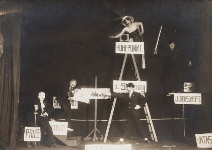Catalog image of Oskar Schlemmer Theater "Meta or the Pantomime of Places", Bauhaus, Weimar, 1924