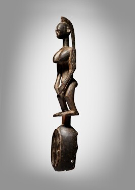 View 1 of Lot 28: Mossi Mask with Female Figure, Burkina Faso