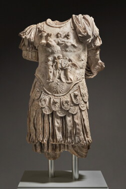 View 1 of Lot 8: A Marble Torso of an Emperor, Roman Imperial, Julio-Claudian, 1st half of the 1st century A.D.