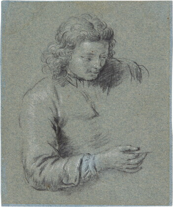Catalog image of Study of a boy, half-length, holding a glass