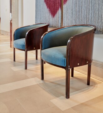 View 1 of Lot 453: Pair of Rare Easy Chairs