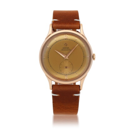 Catalog image of centenary, ref 2500 pink gold wristwatch circa 1944