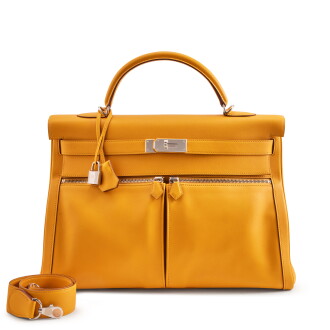 View 1 of Lot 127: Jaune Ambre Swift HSS Kelly Lakis 40 Palladium Hardware, 2019