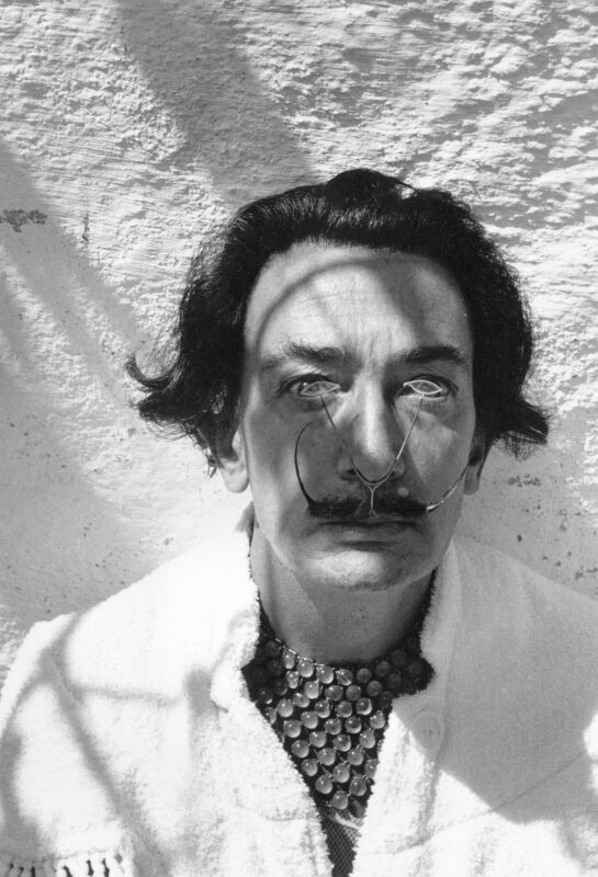 Salvador Dali wearing a customized pince-nez.